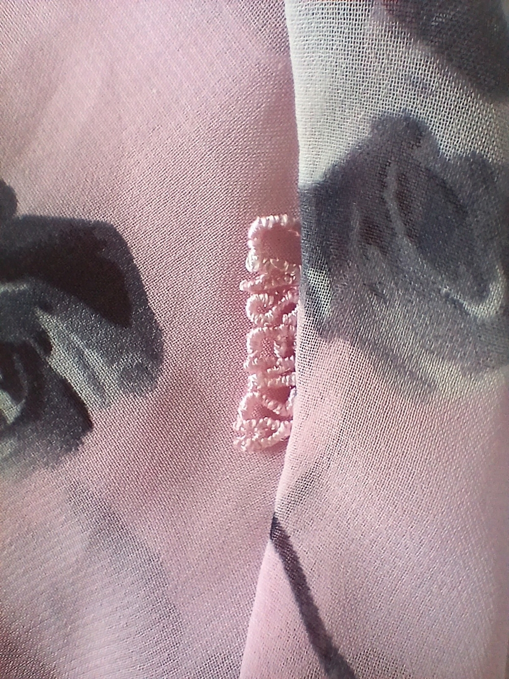 Vintage Y2K La SENZA Pink Floral Slip with Black and Grey Feminine Rose - Picture 6 of 15